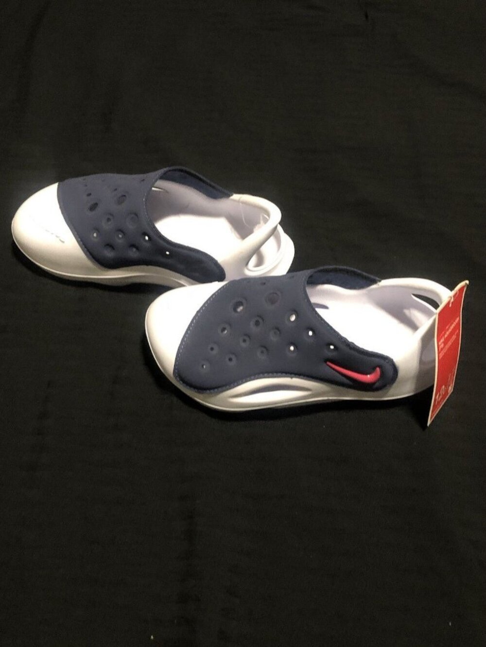 Nike Sandal Kids Aquaswoosh Unisex (Boys Or Girl) Blue Beyond And White Size 12 - Picture 2 of 5